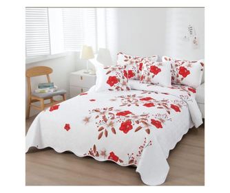 Set cuvertura matlasata si 4 fete de perna, 220 x 240 cm, pat dublu, Casa de Vis, B27