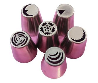 Set 6 duiuri ornat din inox, Rose, 57COF