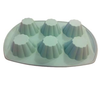 Forma din silicon pentru savarine, 6 cavitati, 77COF