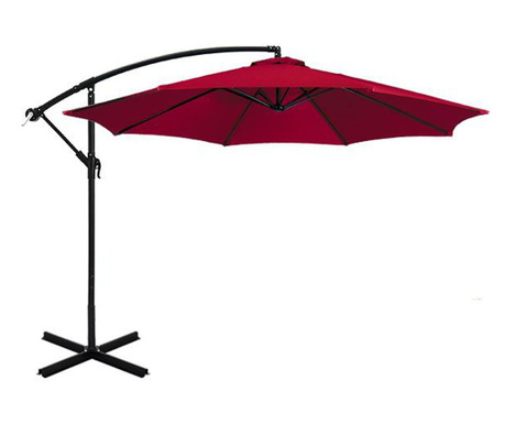 Napernyő Függő napernyő, 2,7 méteres, piros 195x32,5x13,5cm