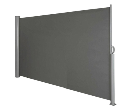 Kihúzható árnyékoló fal, szimpla, 160x300 cm, sötét szürke