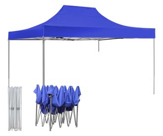 Összecsukható kerti pavilon, 2,9x4,25 méteres, kék