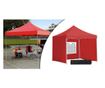 Összecsukható Kerti pavilon, oldalfallal és hordtáskával 2,9x2,9 m, piros