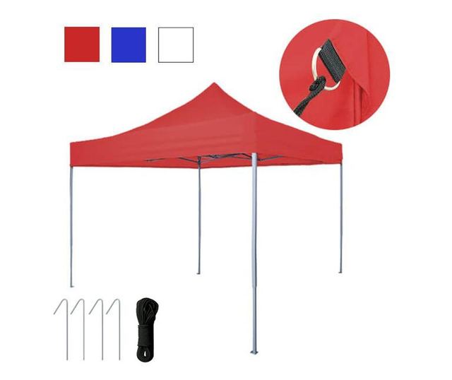 Összecsukható Kerti pavilon, 2,9x2,9 m, fehér
