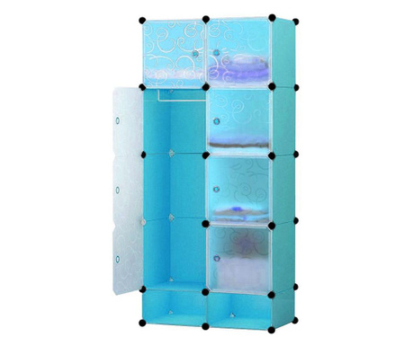 Dulap modular din plastic - Albastru