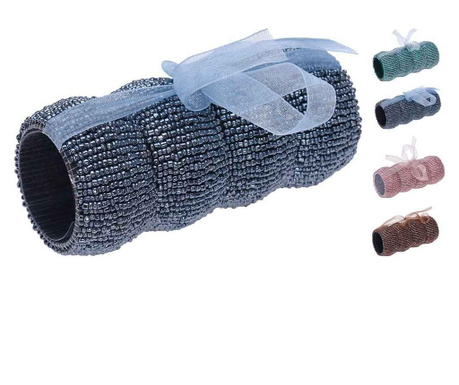 Set 4 inele pentru servetele,5.5 cm,disponibil in 4 culori: verde/albastru/roz/maro