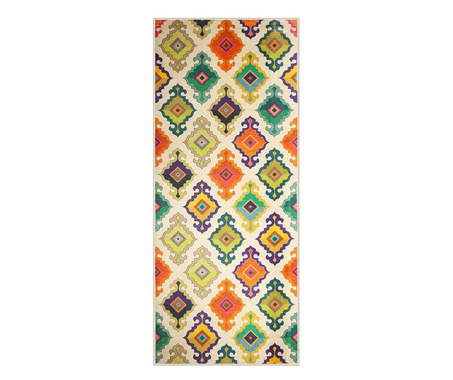 Covor de bucatarie antiderapant oteea, dreptunghiular, 80x200 cm, oriental, multicolor, 60% bumbac