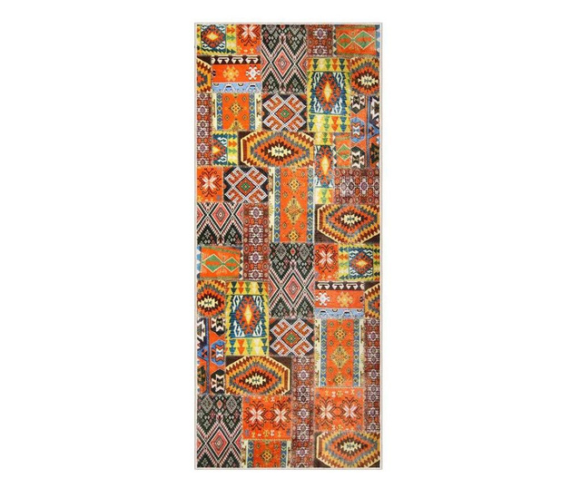 Covor de bucatarie antiderapant berenice, dreptunghiular, 40x100 cm, oriental, multicolor, 60% bumbac