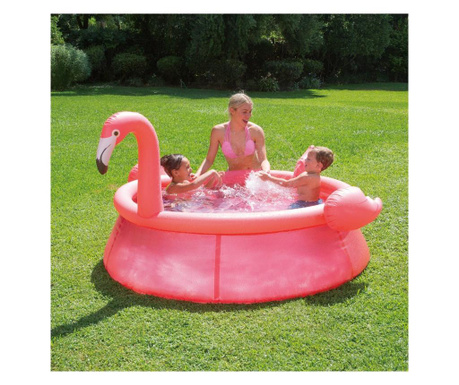 Piscina cu inel gonflabil Summer Waves QS - dimensiuni 183x51cm - Flamingo
