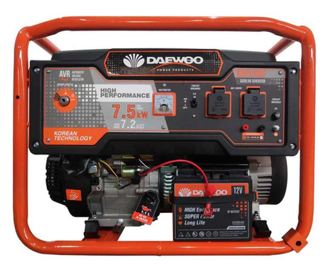 Generator daewoo gdk7500e 7.2kw max 7.5kw electric start cu roti si manere