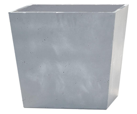 Ghiveci patrat gri fara farfurie keter beton 48 cm