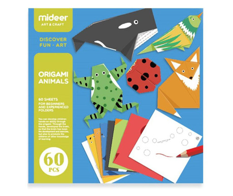 Креативен Комплект Оригами MiDeer, Животни, 60 части