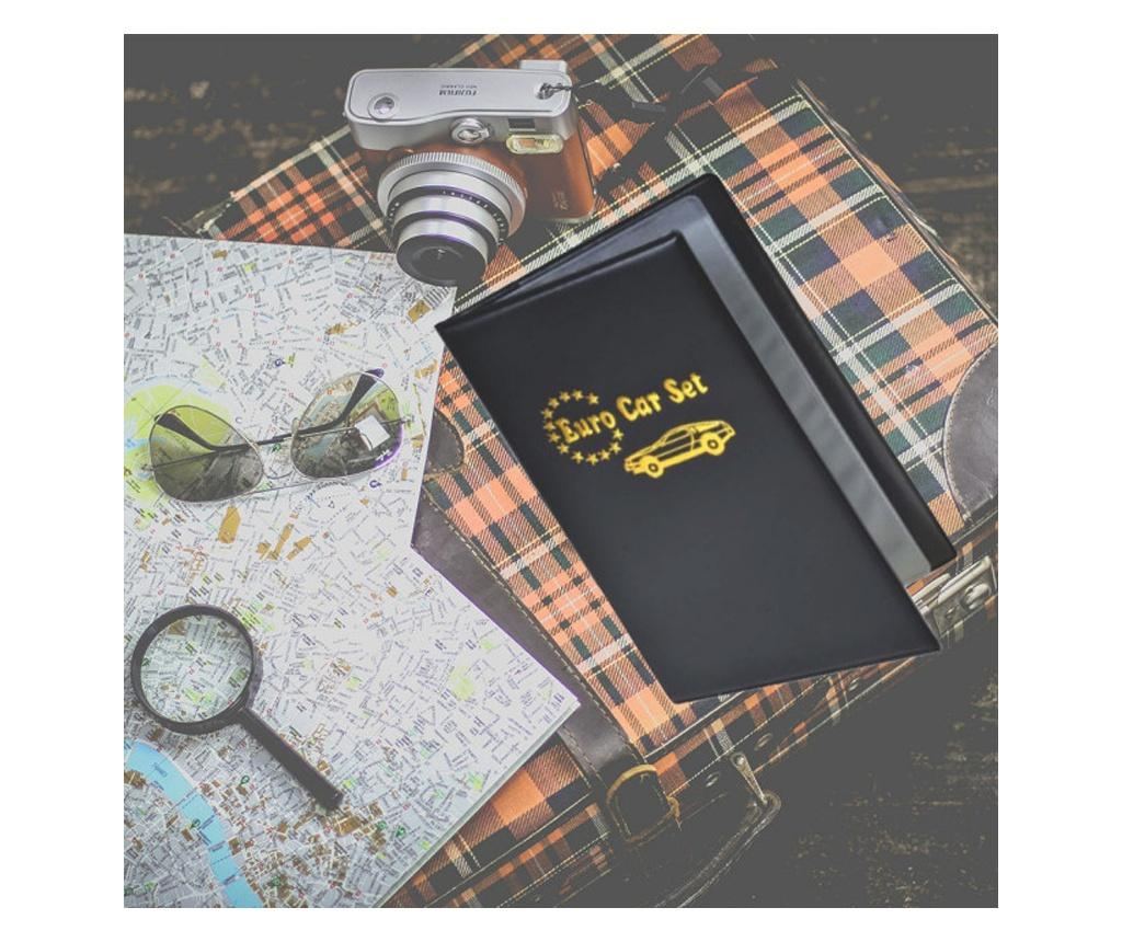 Husa cu protectie pentru acte auto, 18 x 11.5 cm, neagra, Pufo - 4