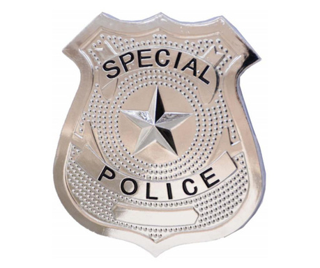 Insigna metalica Special Police pentru copii, 6,5 x 5,5 cm