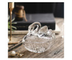Елегантен Pufo стъклен бонбон в лебедова форма, 13 см, прозрачен