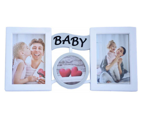 Baby love декоративна фоторамка за 2 снимки, 35 x 16 cm