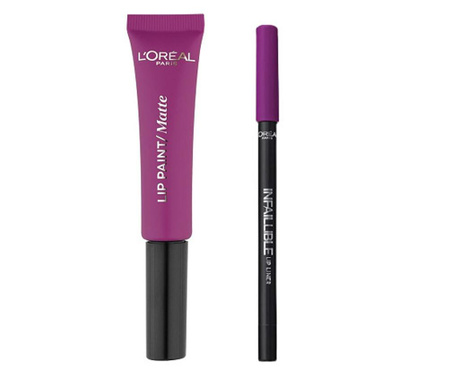 L'Oreal Lip Kit Paint folyékony rúzs, 207 Wuthering Purple árnyalat