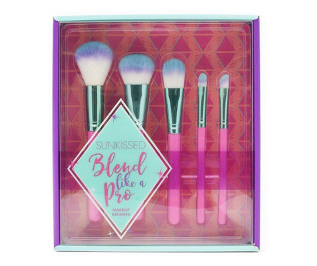 Set 5 pensule machiaj Sunkissed Blend Like A Pro Makeup Brushes