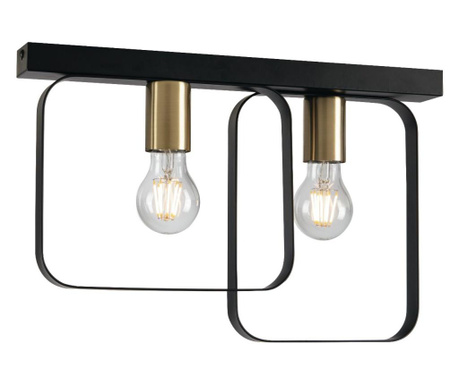 Lustra Smith, Luce Ambiente Design, metal, max. 40 W, E27, negru/auriu, 42x6x27 cm