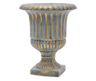Pocal ceramica, gri/auriu, 31x26 cm
