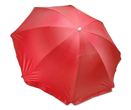 Umbrela de plaja promotionala, Roly, Poliester, 155 cm - Rosu