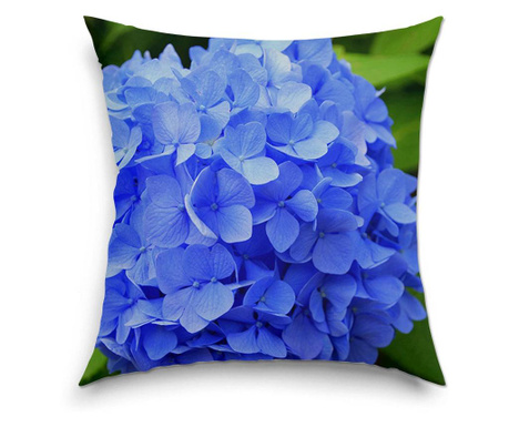 Perna decorativa Art Factory, Floare albastra, Flori, Decoratiuni Casa, 38 x 38 cm