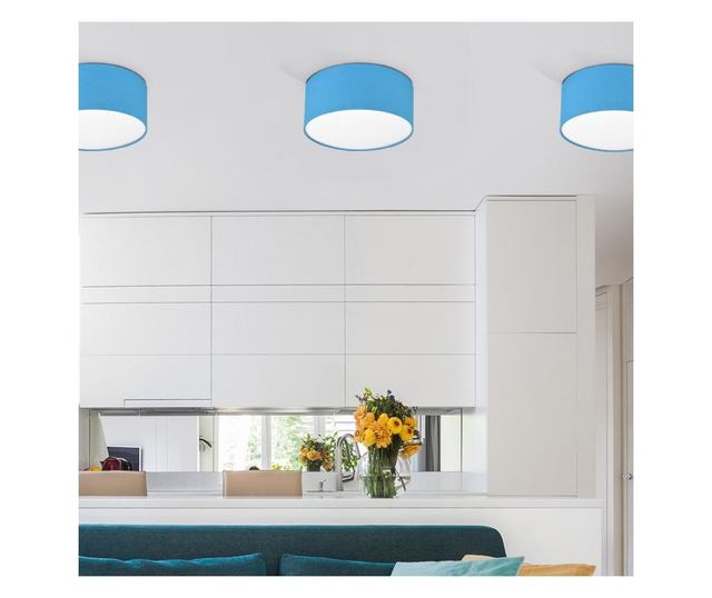 Plafon cu abajur textil 25cm 25x13 cm