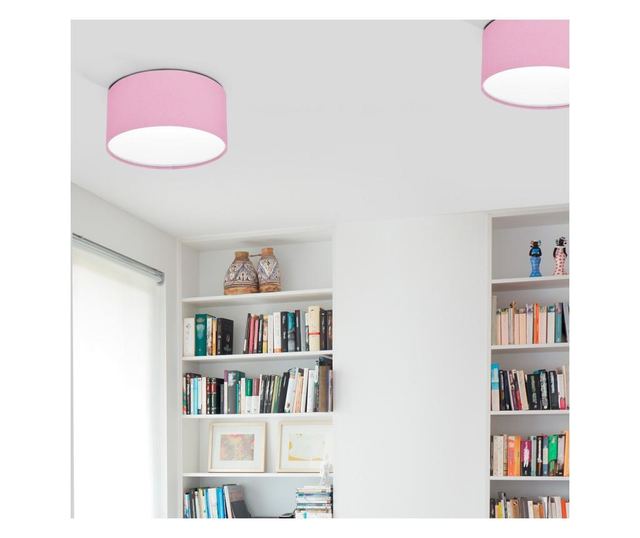 Plafon cu abajur textil 25cm 25x13 cm