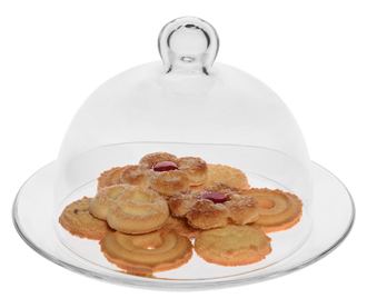 VIDIVI BANQUET Set farfurie cu capac din sticla temperata 21xh13,5cm