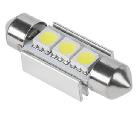 Bec led 3x smd5050 alb auto canbus t11x36