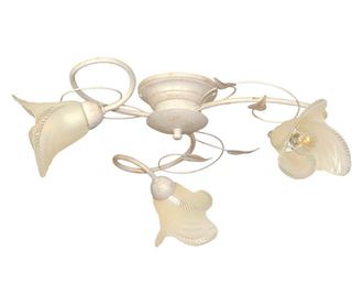 Candelabru LAURA, 3xE14, crem/auriu