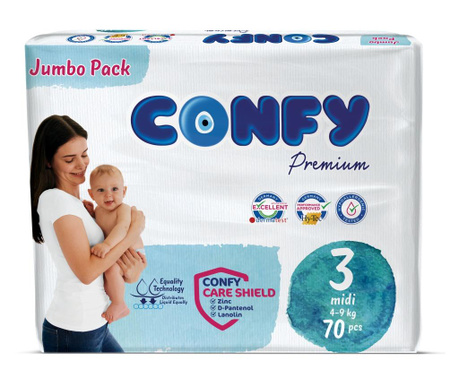 Пелени CONFY BABY JUMBO 3 (4-9кг.) 70 броя