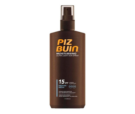 Spray protectie solara piz buin moisturising ultra light, spf 15