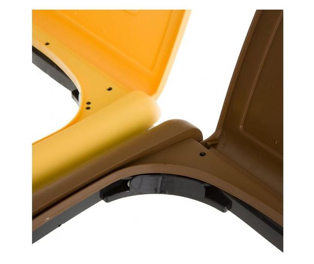 Suport saci menajeri, colectare selectiva, 2 compartimente, galben-maro, JOTTA Flipo