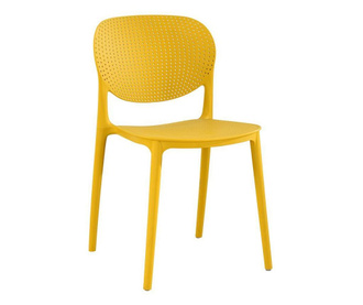 Rakásolható kerti műanyag szék, napsárga - CAPRI