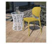 Rakásolható kerti műanyag szék, napsárga - CAPRI