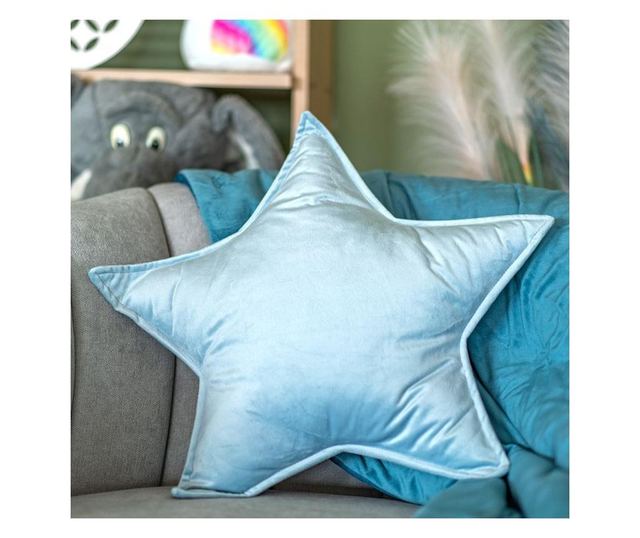 Csillag alakú díszpárna, 47,5 cm, kék - WONDERING STAR