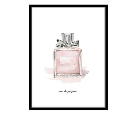Keretezett poszter, parfüm, 30x40 cm, púderrózsaszín - PARFUM