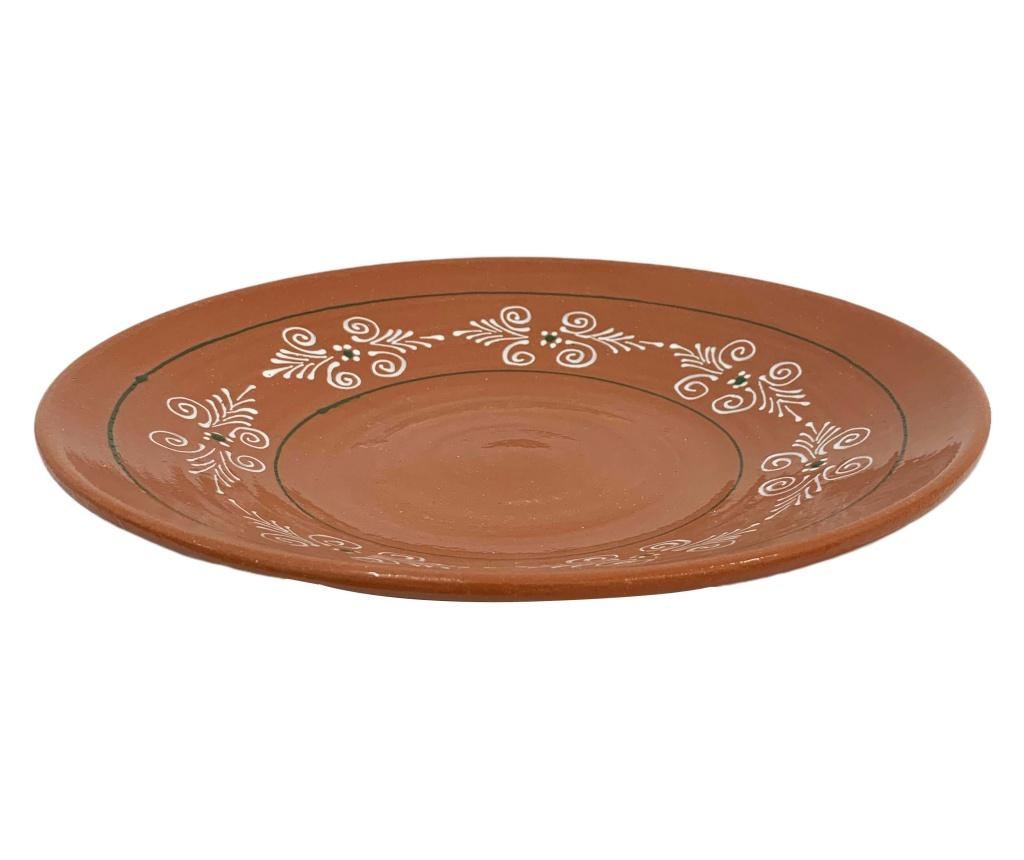 Serviciu de masa pentru 6 persoane din ceramica de Arges realizat manual, Argcoms, 29 bucati/set, Pictura traditionala - 3