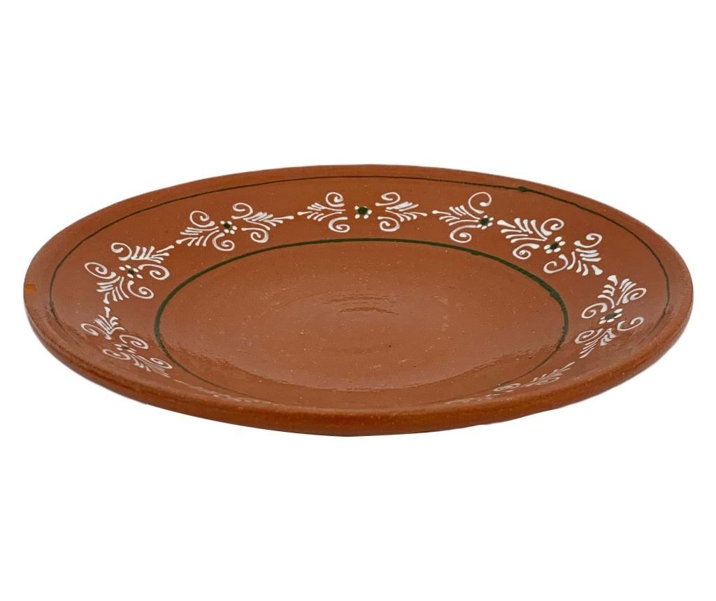 Serviciu de masa pentru 6 persoane din ceramica de Arges realizat manual, Argcoms, 29 bucati/set, Pictura traditionala - 4