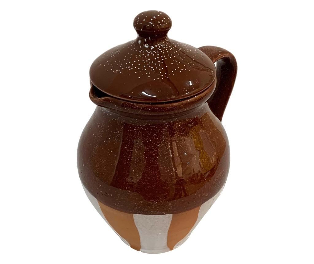 Ibric cu 6 cani din ceramica de Arges realizate manual, Argcoms, Vin fiert, Pictura traditionala - 3
