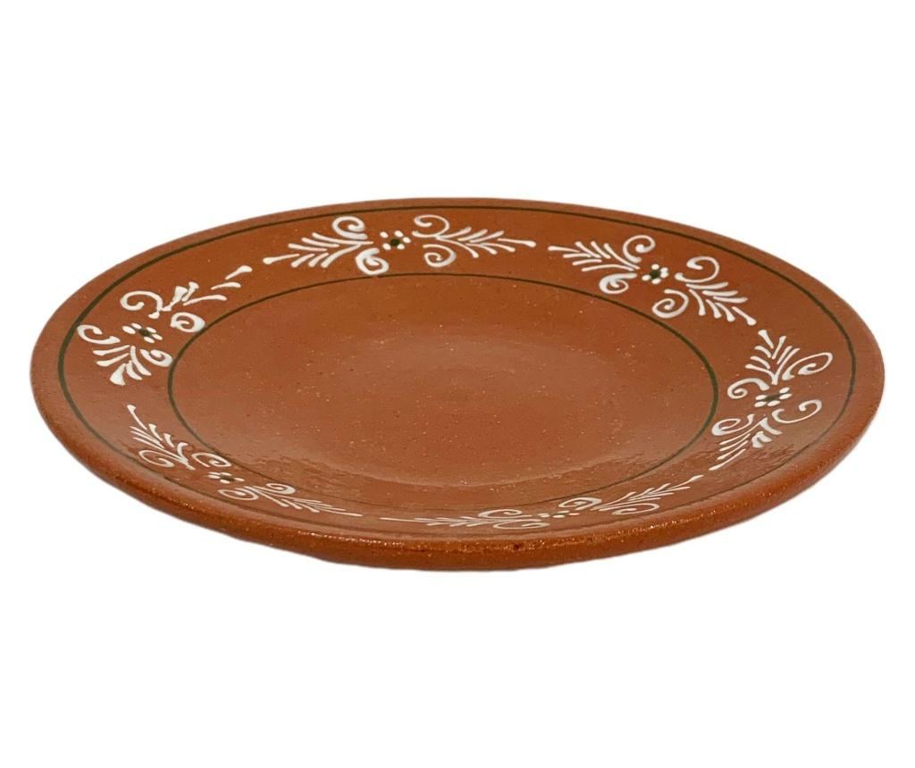 Serviciu de masa pentru 6 persoane din ceramica de Arges realizat manual, Argcoms, 29 bucati/set, Pictura traditionala - 7