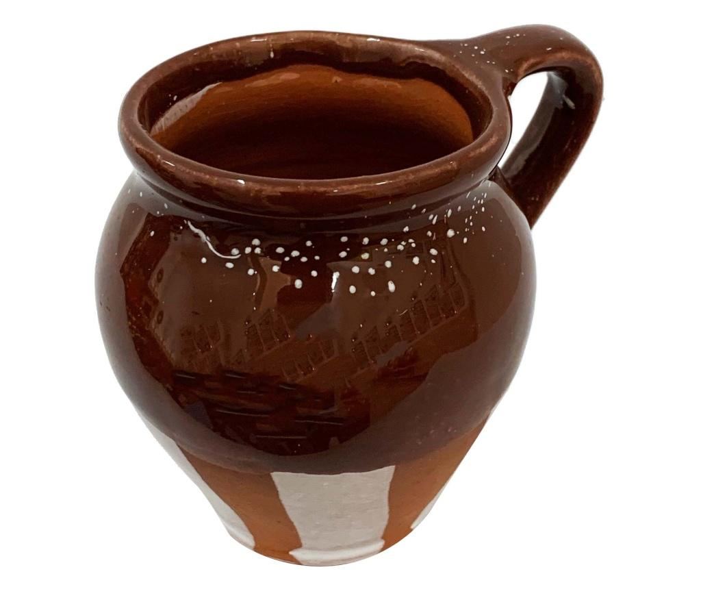 Ibric cu 6 cani din ceramica de Arges realizate manual, Argcoms, Vin fiert, Pictura traditionala - 7