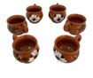 Set de 6 cesti din ceramica de Arges realizat manual, Argcoms, Bauturi calde, Pictura florala thumbnail 1