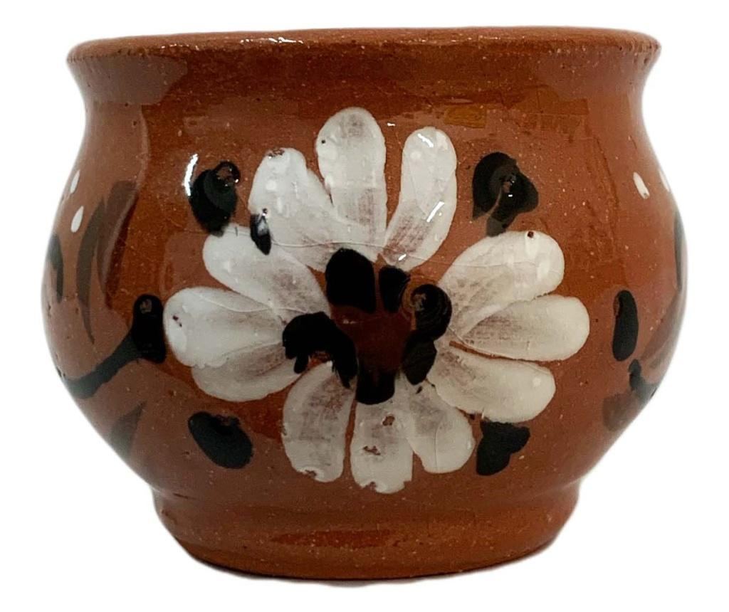 Set de 6 cesti din ceramica de Arges realizat manual, Argcoms, Bauturi calde, Pictura florala - 3