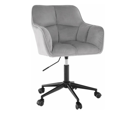 Steppelt bársony irodai szék, halványszürke - BOCA