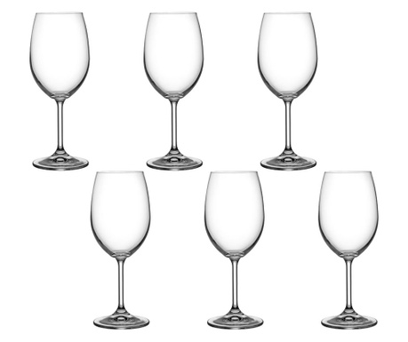 Set 6 pahare vin bohemia cristal lara Bohemia Cristal, Transparent, 350 ml