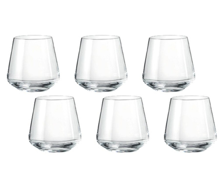 Set 6 pahare pentru whisky bohemia cristal siesta  290 ml