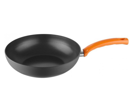 Tigaie wok Pal Premium Orange, strat antiaderent DuPont, 28 cm