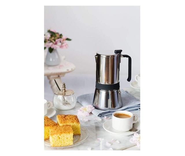 Espressor aragaz Monix Aroma, inox, 4 portii